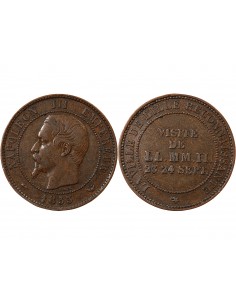 NAPOLEON III, VISITE IMPERIALE DE LILLE - MODULE DE 10 CENTIMES - 23 ET 24 SEPTEMBRE 1853 2