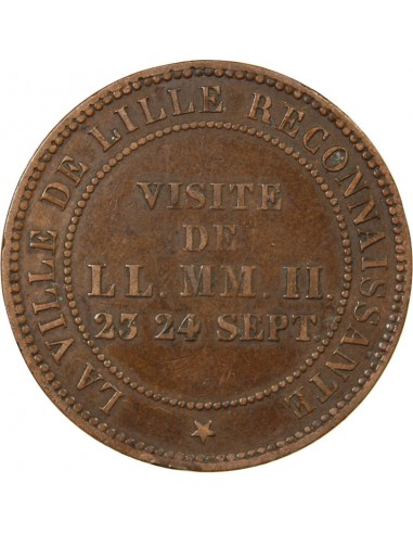 NAPOLEON III, VISITE IMPERIALE DE LILLE - MODULE DE 10 CENTIMES - 23 ET 24 SEPTEMBRE 1853