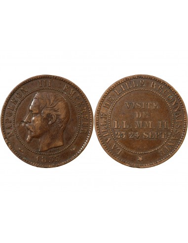 NAPOLEON III, VISITE IMPERIALE DE LILLE - MODULE DE 10 CENTIMES - 23 ET 24 SEPTEMBRE 1853