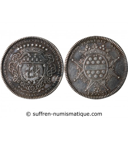 MAIRE DE NANTES - GERARD MELLIER JETON ARGENT 1721