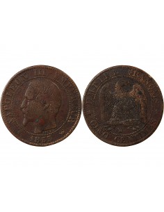NAPOLEON III - 5 CENTIMES 1855 W LILLE - ANCRE 2