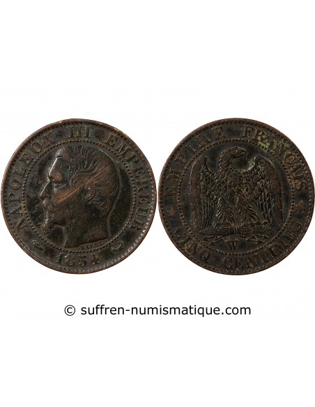 NAPOLEON III - 5 CENTIMES 1854 W LILLE