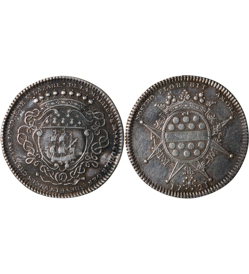 MAIRE DE NANTES - GERARD MELLIER JETON ARGENT 1721