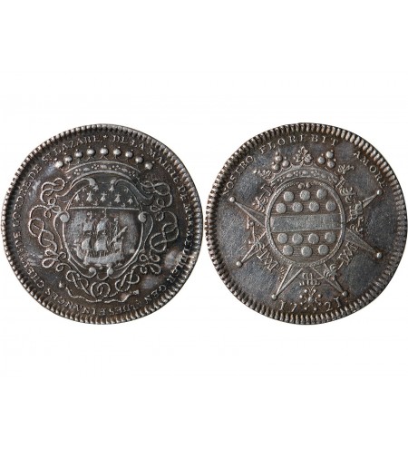 MAIRE DE NANTES - GERARD MELLIER JETON ARGENT 1721