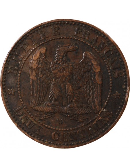 NAPOLEON III - 2 CENTIMES 1854 BB STRASBOURG