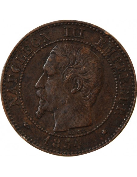 NAPOLEON III - 2 CENTIMES 1854 BB STRASBOURG