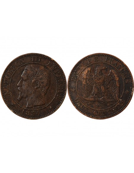 NAPOLEON III - 2 CENTIMES 1854 BB STRASBOURG
