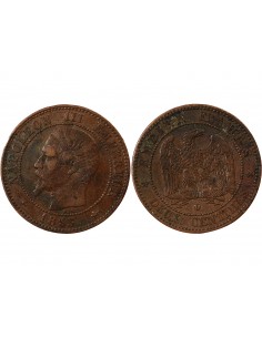 NAPOLEON III - 2 CENTIMES 1855 D LYON - CHIEN Petit D Grand Lion 2