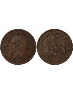 NAPOLEON III - 2 CENTIMES 1855 BB STRASBOURG - ANCRE 2