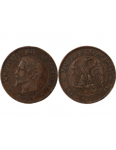 NAPOLEON III - 2 CENTIMES 1855 BB STRASBOURG - ANCRE