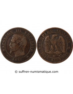 NAPOLEON III - 2 CENTIMES 1855 D LYON - ANCRE Petit D Petit Lion