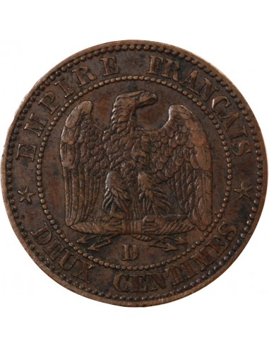 NAPOLEON III - 2 CENTIMES 1857 D LYON - ANCRE Petit Lion