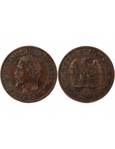 NAPOLEON III - 2 CENTIMES 1857 D LYON - ANCRE Petit Lion 2