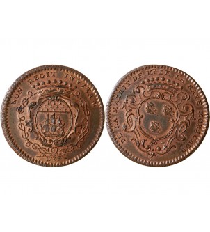 MAIRE DE NANTES - FRANCOIS DE LA HAYE MORICAUD JETON CUIVRE 1738 2