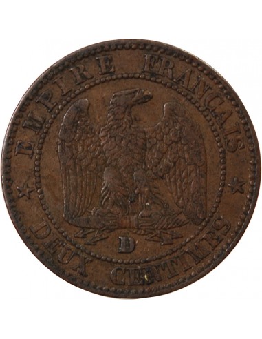 NAPOLEON III - 2 CENTIMES 1857 D LYON - ANCRE Grand Lion