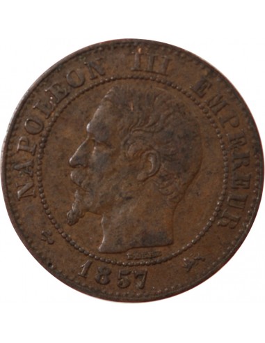 NAPOLEON III - 2 CENTIMES 1857 D LYON - ANCRE Grand Lion