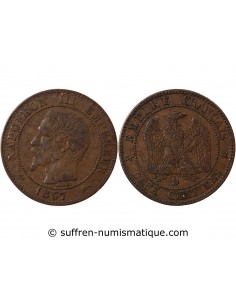 NAPOLEON III - 2 CENTIMES 1857 D LYON - ANCRE Grand Lion