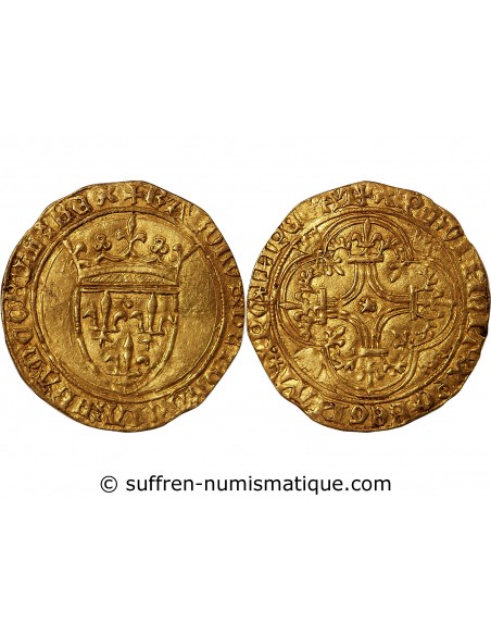 CHARLES VI LE FOU - ECU D'OR A LA COURONNE 1380 / 1422