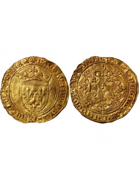 CHARLES VI LE FOU - ECU D'OR A LA COURONNE 1380 / 1422