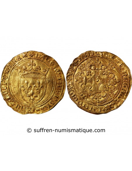 CHARLES VI LE FOU - ECU D'OR A LA COURONNE 1380 / 1422