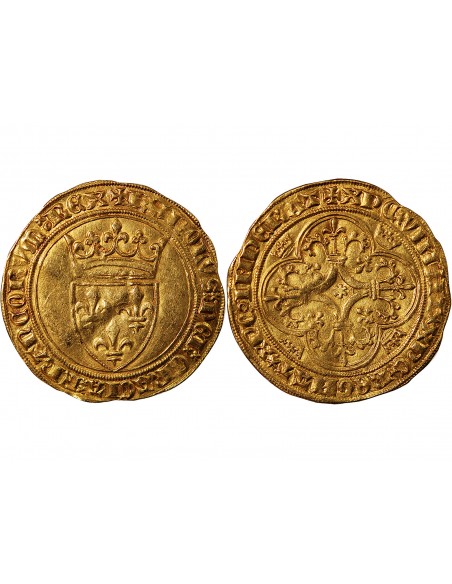 CHARLES VI LE FOU - ECU D'OR A LA COURONNE 1380 / 1422