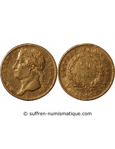 NAPOLEON Ier, CENT JOURS - 20 FRANCS OR 1815 A PARIS