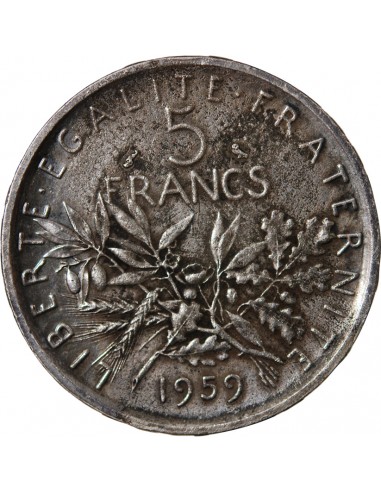SEMEUSE - 5 FRANCS ARGENT 1959 ESSAI