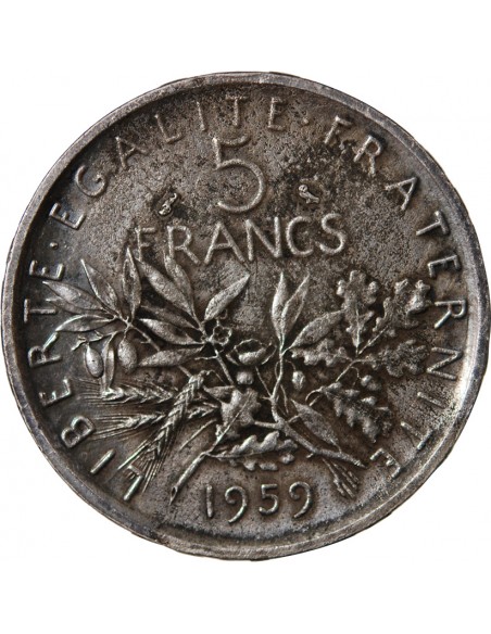 SEMEUSE - 5 FRANCS ARGENT 1959 ESSAI