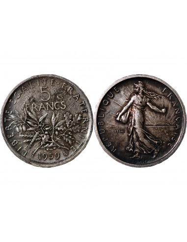 SEMEUSE - 5 FRANCS ARGENT 1959 ESSAI