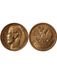 RUSSIE, NICOLAS II - 5 ROUBLES OR 1899 2