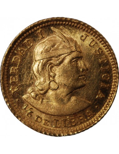 PEROU - 1/5 LIBRA OR 1911 LIMA