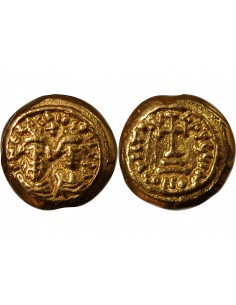 HERACLIUS , HERACLIUS CONSTANTIN - SOLIDUS GLOBULAIRE OR 613 / 638 CARTHAGE 2