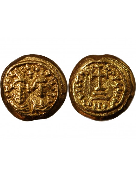 HERACLIUS , HERACLIUS CONSTANTIN - SOLIDUS GLOBULAIRE OR 613 / 638 CARTHAGE