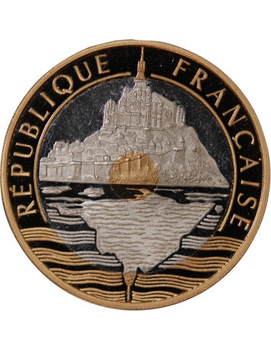 MONT SAINT MICHEL - 20 FRANCS OR ARGENT 1992 "Frappe BE"