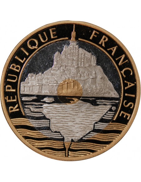 MONT SAINT MICHEL - 20 FRANCS OR ARGENT 1992 "Frappe BE"