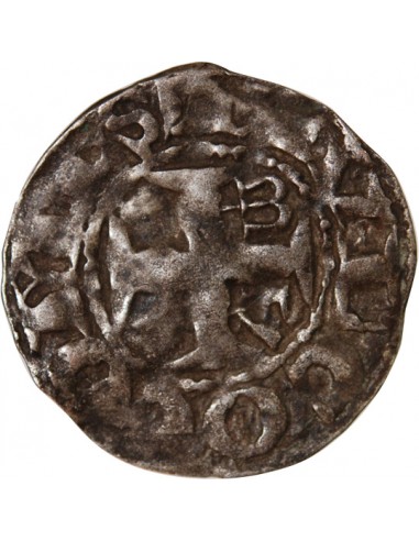 COMTÉ D'ANJOU - DENIER ARGENT AU NOM DE FOULQUES 1068 / 1199