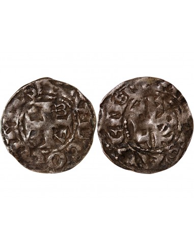 COMTÉ D'ANJOU - DENIER ARGENT AU NOM DE FOULQUES 1068 / 1199