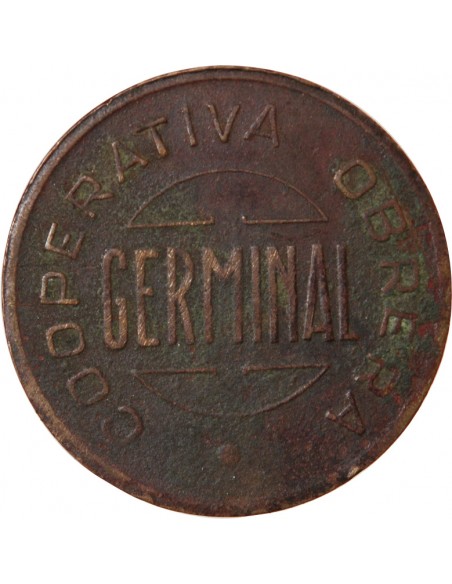 Espagne 1 peseta Cuivre 1935