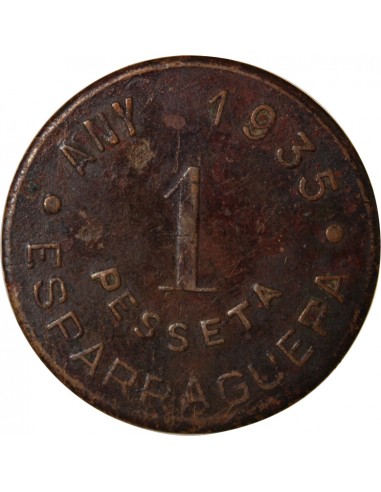 Espagne 1 peseta Cuivre 1935