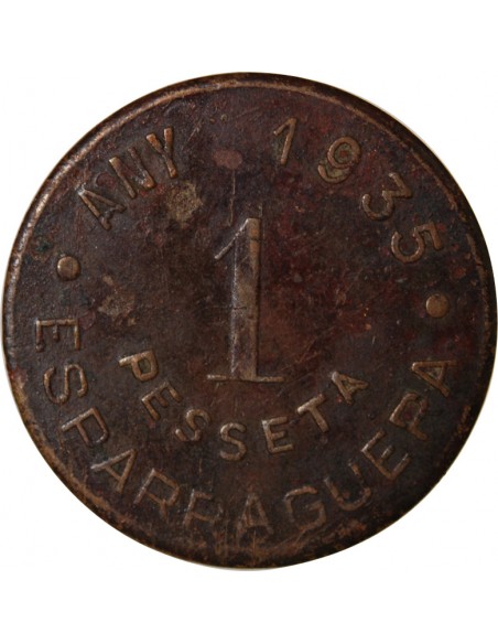 Espagne 1 peseta Cuivre 1935