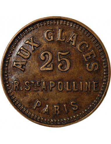 AUX GLACES - JETON DE MAISON CLOSE