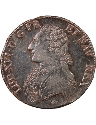 LOUIS XVI - ÉCU ARGENT AUX BRANCHES D'OLIVIER 1787 M TOULOUSE