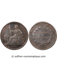 INDOCHINE FRANCAISE - PIASTRE DE COMMERCE ARGENT 1895 PARIS