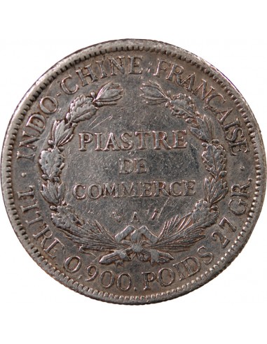 INDOCHINE FRANCAISE - PIASTRE DE COMMERCE ARGENT 1895 PARIS