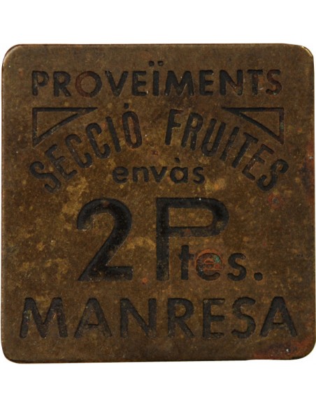 Espagne 2 pesetas Laiton 1931-1939