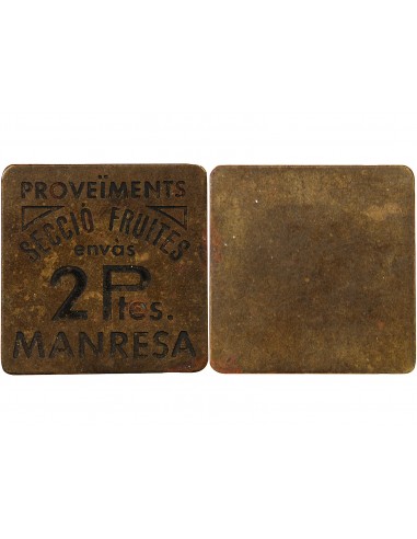 Espagne 2 pesetas Laiton 1931-1939