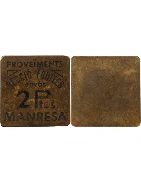 Espagne 2 pesetas Laiton 1931-1939