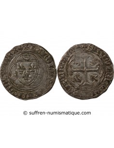 CHARLES VII - BLANC A LA COURONNE 1422 / 1461 LAON