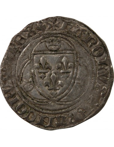 CHARLES VII - BLANC A LA COURONNE 1422 / 1461 LAON