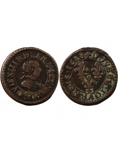 LOUIS XIII - DOUBLE TOURNOIS 1618 D LYON 2
